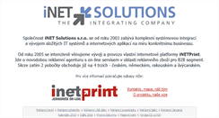Desktop Screenshot of inetsolutions.cz